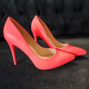 Elegant Pink Coral Stiletto Heels